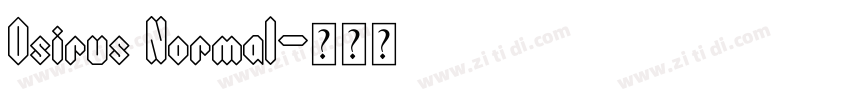 Osirus Normal字体转换